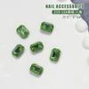 Atacado unhas postiças vermelhas da internet arte de unhas verde fruta strass diamante fundo pontiagudo formato amor borboleta tridimensional multi-corte acessórios para unhas