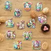 Nuevos Huevos de Pascua Transfronterizos Conejo Gnomo de Madera Adornos Colgantes Decoraciones de Árbol de Primavera Decoraciones para el Hogar