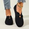 Sapatos Rasos Femininos para Exportação Primavera e Outono 2026 Bico Baixo Laço Simples Versátil Casual Confortável Estilo Coreano Mocassins
