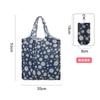 Bolsa de compra portátil de poliéster, grande, de tela floral 190T, disponible en stock. Bolsa plegable al por mayor. Bolsa de regalo publicitaria.