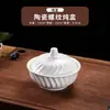 Panela de Cerâmica para Ensopado com Tampa para Uso Doméstico, Adequada para Cozinhar em Banho-Maria Ninho de Pássaro e Ovos, Pequena Panela de Ensopado Estilo Shaxian