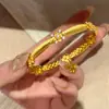 Pulsera de Guirnalda Cepillada de Plata S925 para Mujer, Moda Estilo Palacio con Diseño de Diamante Cepillado, Joyería Elegante y de Alta Gama