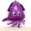 Nuevo Globo Metálico de Animal Marino León Marino Cangrejo Concha Pulpo Decoración de Cumpleaños para Niños Diseño Globo de Papel de Aluminio