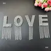 Nueva Cadena de Diamante Garra Taladro Borla Letra Tela Pegatina Ropa Sudadera Zapatos Sombrero Parche Decoración Hecho a Mano DIY