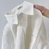 Camisa Azul de Algodón Puro para Mujer, Primavera y Otoño 2026 Nueva Temprana Primavera Holgada Única para Viajar al Trabajo Diseño de Nicho Camisa Chaqueta