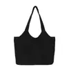 Bolso de hombro tipo tote de lona casual con letras estilo coreano de moda para mujer, nuevo modelo otoño 2026, de gran capacidad, casual para el día a día