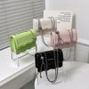 Bolsa Estilo Tweed Bolsa Feminina 2023 Nova Doce Menina Corrente de Coração Pequena Bolsa Quadrada Nicho Popular Elegante Bolsa Transversal