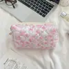 31291 Bolsa de Maquillaje de Mano Acolchada Fresca para Niña de Gran Capacidad Linda Almacenamiento Estuche con Cremallera para Estudiante