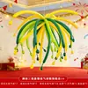 Decoración de Primer Cumpleaños de Celebridad de Internet Escena Montaje Princesa Fuegos Artificiales Coloridos Globos Ambiente de Fiesta para Niña Pared de Fondo