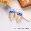 Cono de Helado de Arcilla Blanda Simulada Pendientes DIY Llavero Colgante Accesorios de Joyería Bolsa Colgante Pequeño Colgante Pequeño