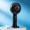 Ventilador Recargable Mini de Mano para Escritorio al por Mayor del Fabricante USB Pequeño Color Fresco Bloqueo de Color Base Portátil Ventilador de Escritorio