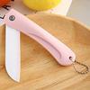 Cuchillo de Cocina Antideslizante de Cerámica para Estudiantes de Dormitorio al por Mayor Plegable Portátil Pequeño Cuchillo Pelador para el Hogar