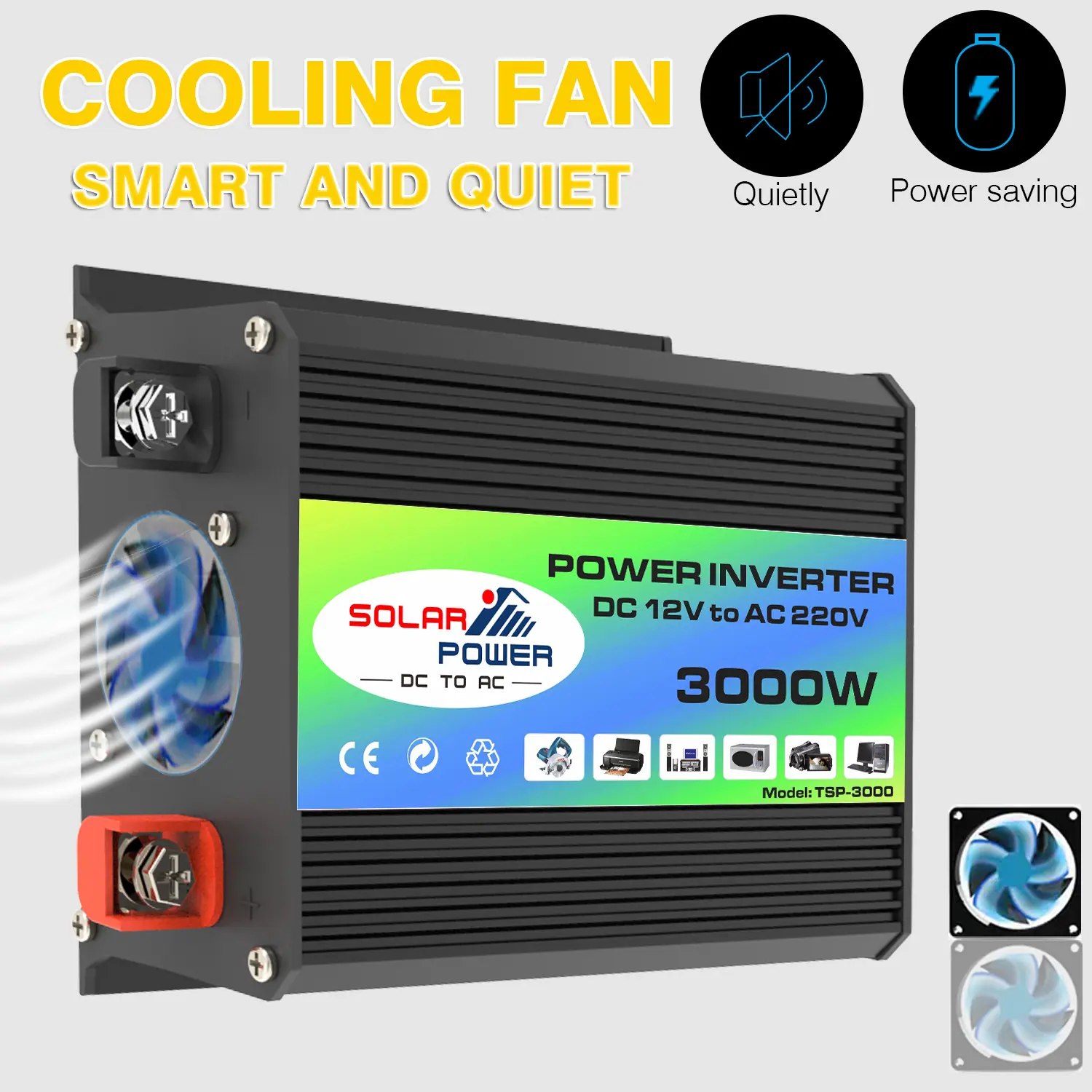 T1-3000W 巴西规 黑色 2 主图 散热静音风扇