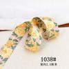 Fita de tecido estampado estilo pastoral com rosas, acessórios para cabelo feitos à mão, material faça você mesmo, laço caseiro, acessórios para grampos de cabelo