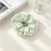 Nueva Diadema de Lazo para Cintura con Borde de Encaje a Cuadros Estilo Coreano y Japonés Ins Súper Hada, Suave y Dulce, Versátil Lazo para Cola de Caballo