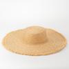 Sombrero de paja Lafite de estilo casual, de moda para primavera y verano, con alero grande y parte superior plana, resistente, para turismo al aire libre, playa, protector solar, sombrero de paja de moda.