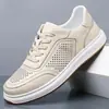 Sapatos Masculinos, Versáteis Sapatos Esportivos para Exterior com Solado Macio, Sapatos Brancos, Sapatos Casuais Modernos, Tênis Respiráveis, Sapatos Masculinos Respiráveis de Verão