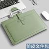Bolsa de Archivo A4 Bolso de Mano Moda Femenina Gran Capacidad Impermeable Negocios Cuero Bolsa para Computadora Logo Impreso Sobre