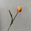 Lujo Ligero de Alta Gama PU Tulipán Individual Gris Flor Artificial Falsa Adornos de Mesa de Comedor para Sala de Estar Arreglo Floral Ramo de Flores para Sostener