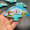Copyright Marea Nacional Original Abanico Souvenir Turístico Pegatinas para Refrigerador Yunnan Xishuangbanna Shenyang Hangzhou Dali Creación Cultural
