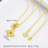 Tienda de Oro Mismo Estilo Collar de Riqueza Instantánea Chapado en Oro para Mujer, Versátil y Elegante, Trébol de Cuatro Hojas, Mariposa, Calabaza, Brújula Collar Venta al por Mayor