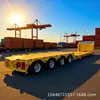 Semirremolque Plataforma Baja Desmontable Exportable con Cuello de Cisne, Semirremolque Especial para Transporte de Artículos Grandes, Vehículo de Transporte de Maquinaria de Ingeniería