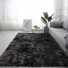 Alfombra Gruesa de Lana de Seda Tie-dye Cobertura Total para Sala de Estar Alfombra de Sofá Alfombra Larga de Pelo para Mesita de Noche de Dormitorio Otra Lana