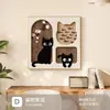 Pintura Decorativa de Gatos Estilo Medieval para Restaurante Dibujos Animados Decoración de Escritorio para Sala de Estar Cubo de Vino Decoración de Barra Pintura Colgante Mural de Cabecera para Dormitorio