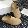 Estilo holgado y perezoso mocasines Birkenstock de gamuza sin cordones de punta cerrada estilo old money mules pantuflas unisex