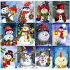 Pintura Diamante 5D Natal DIY Diamante Redondo Diamante Completo Natal Chapéu Vermelho Velho Natal Boneco de Neve Árvore de Natal Série Pintura Decorativa