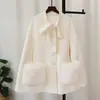 Elegante Capa de Lana de Punto Doble Cara Estilo Francés 2025 Otoño e Invierno Nuevo Chal Suéter con Lazo para Mujer