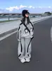 Traje Deportivo de Otoño 2026 Nuevo Holgado Casual Conjunto de Dos Piezas de Primavera y Otoño para Niñas con Cuello Alto
