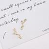 Pendientes colgantes de la serie Doce Constelaciones con diamantes, accesorios de joyería hechos a mano, con personalidad, material de gota para las orejas