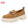 Liu Fu 2026 Primavera Novo Comércio Exterior Tamanho Grande Mocassins WISH Amazon Europa e América Slip-on Sapatos Baixos Femininos