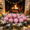 Bolas de Natal Transfronteiriças, Conjunto de 9 Peças, Bolas Decorativas de Plástico Galvanizado, Acabamento Espelhado e Acabamento Fosco, Enfeites para Árvore de Natal, Conjunto Embalado, Atacado