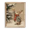 Venta Caliente de Amazon Estilo Pintura al Óleo Retro Gato Negro Pintura Decorativa Retrato de Gato Divertido Gracioso Lienzo Pintado con Spray Pintura de Pared
