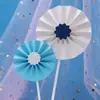 Bolo de girassol para festa cartão de aniversário em origami suprimentos de estética para confeitaria bandeira de origami plug-in de sobremesa de aniversário