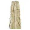 Código Europeu Transfronteiriço Marca da Moda Calça de Trabalho Camuflada Casual Calças Masculinas e Femininas Calças Retas Tie-dye Calças de Corrida Primavera e Outono Envio