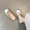Sandalias de Cuero Suave con Plataforma Interna, Zapatos de Estilo Chino, Elegantes con Faldas, Zapatos Mary Jane, Medias Zapatillas con Puntera para Mujer para Usar Afuera