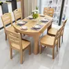 Nova Mesa de Jantar de Madeira Maciça Estilo Chinês, Extensível para Uso Doméstico, Adequada para Famílias Grandes e Pequenas, Mesa e Cadeiras de Jantar Dobráveis, Mesa Quadrada e Redonda de Uso Duplo