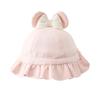 Chapéu de Bebê Estilo Primavera e Outono Chapéu de Pescador para Bebês Pequenos Chapéu de Princesa para Meninas Recém-Nascidas Chapéu de Balde com Laço para Outono e Inverno