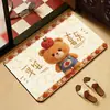 Alfombra de baño, tapete para puerta de inodoro, tapete antideslizante para la entrada del baño o inodoro, tapete absorbente para uso doméstico, tapete de tierra de diatomeas