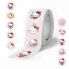 500 Adesivos/Rolo Fita Gatinho Kt Fita Decorativa de Alto Valor para Diários, Malas e Capas de Celular Atacado