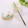 Corona dorada de Frozen para niños tocado para niña accesorios para el cabello diadema diadema de plástico versión coreana de joyería de dos yuanes al por mayor