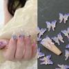 Manicura de celebridad en línea estilo ins joyería de uñas de mariposa líquida Super hada fina Flash Perla degradado lazo joyería de uñas