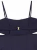 Ropa de Mujer Transfronteriza Verano 2026 Nuevo Estilo Europeo y Americano Elegante Vestido Midi Adelgazante con Abertura en la Cintura y Escote Recto