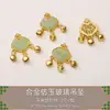Colgante de Vidrio Imitación Jade Aleación Calabaza Auspiciosa para la Fortuna y la Paz Accesorios Hechos a Mano DIY Joyería al por Mayor Materiales y Componentes