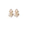 Pendientes de Flor Dulces de Acrílico Incrustados con Diamantes, Súper Estilo Hada, Elegantes, Modernos, de Moda, Pendientes de Alta Gama para Mujeres
