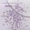 Arte de Uñas Color Mixto Zirconia Transparente con Base Plateada 5A Súper Brillante Forma Irregular Mini Punta Color Aurora Deslumbrante Decoraciones de Uñas Transparentes Hielo