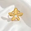 Anillos Exagerados al por Mayor Modelos Nuevos Joyería de Comercio Electrónico Transfronterizo Únicos Irregulares de Aleación de Zinc Anillos de Flor de Nicho para Mujer